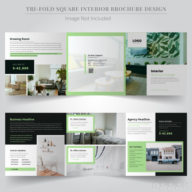 بروشور-زیبا-Minimal-real-estate-square-tri-fold-brochure-design_3545428