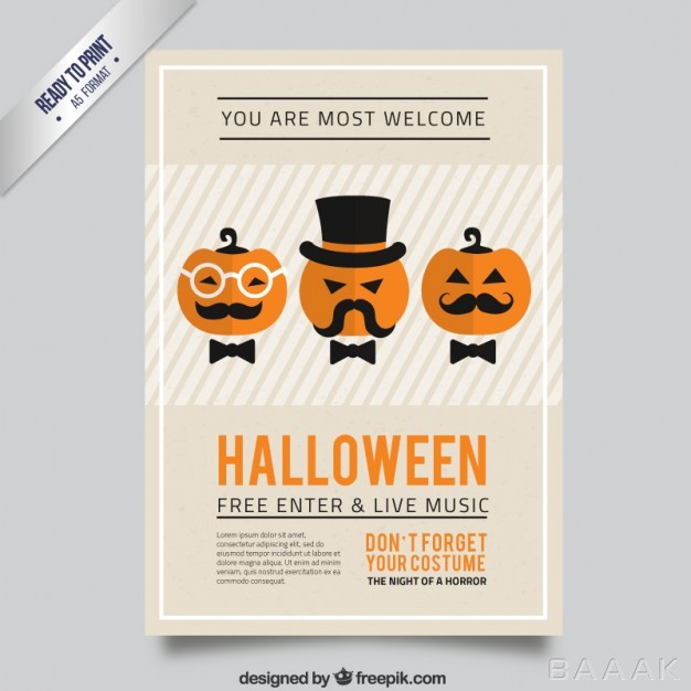 تراکت-زیبا-و-جذاب-Halloween-flyer-with-elegant-pumpkins_641139660