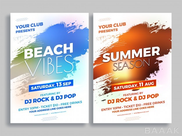 تراکت-خاص-و-مدرن-Beach-vibes-summer-season-party-flyer-design_520754119
