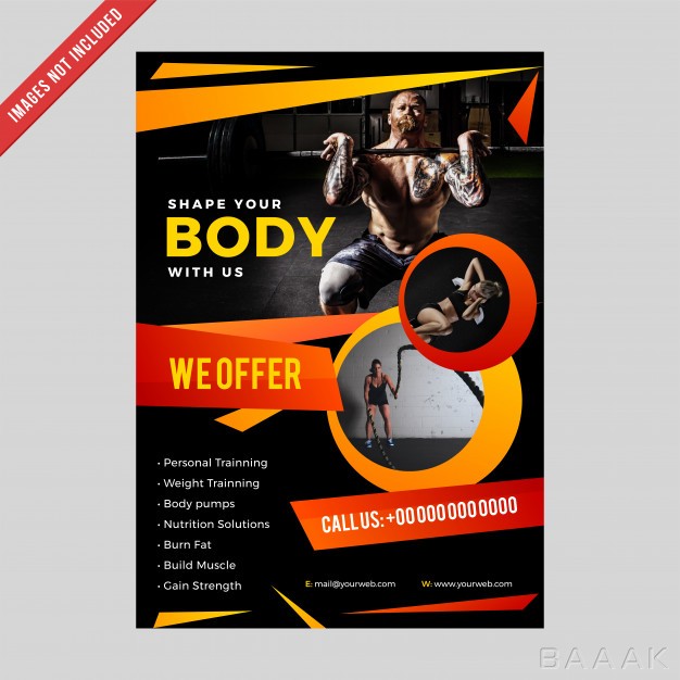 فیتنس-جذاب-و-مدرن-Fitness-club-flyer-poster-cover-template_167013787