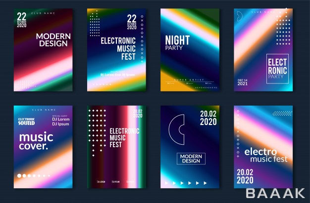 تراکت-جذاب-Electronic-music-festival-minimal-poster-design-modern-colorful-dotted-lines-background-flyer-cover-vector-illustration_819895623