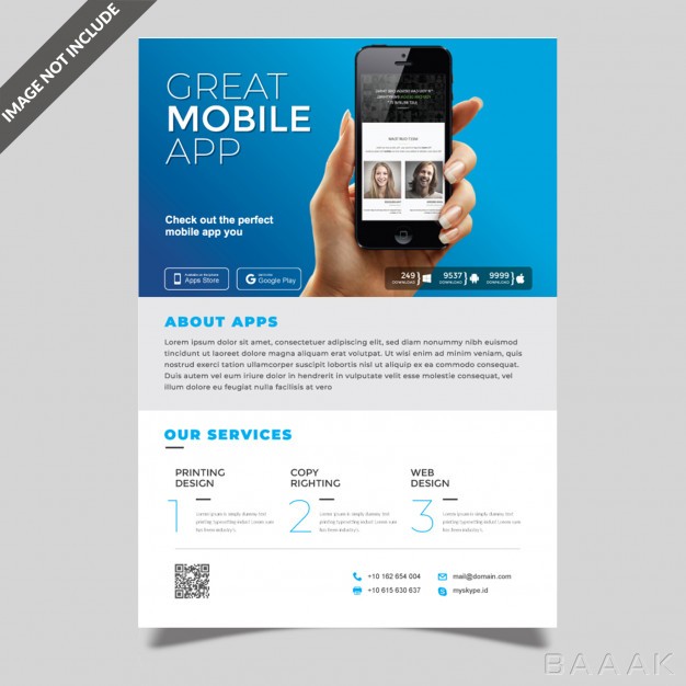 تراکت-خاص-و-مدرن-Mobile-app-flyer-template_771500272