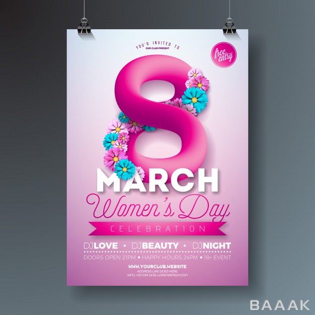 تراکت-خاص-و-خلاقانه-Women-s-day-party-flyer-illustration-with-abstract-fluid-eight_558964889