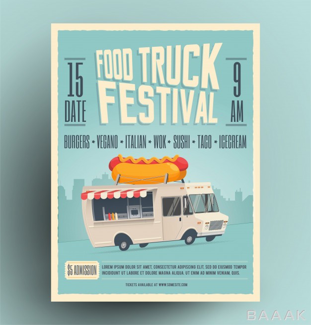 تراکت-جذاب-Food-truck-festival-poster-flyer-street-food-template_913585267