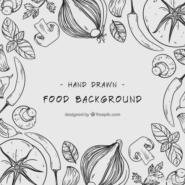 پس-زمینه-مدرن-و-جذاب-Hand-drawn-healthy-food-background_181215601