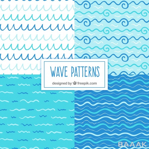 پترن-مدرن-Variety-hand-drawn-wave-patterns_855679663