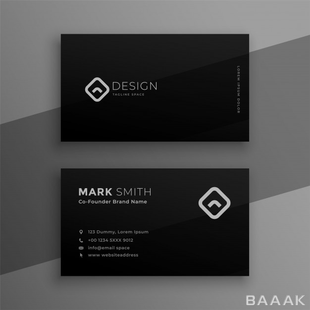 کارت-ویزیت-خاص-Dark-black-elegant-business-card-template-design_182303367