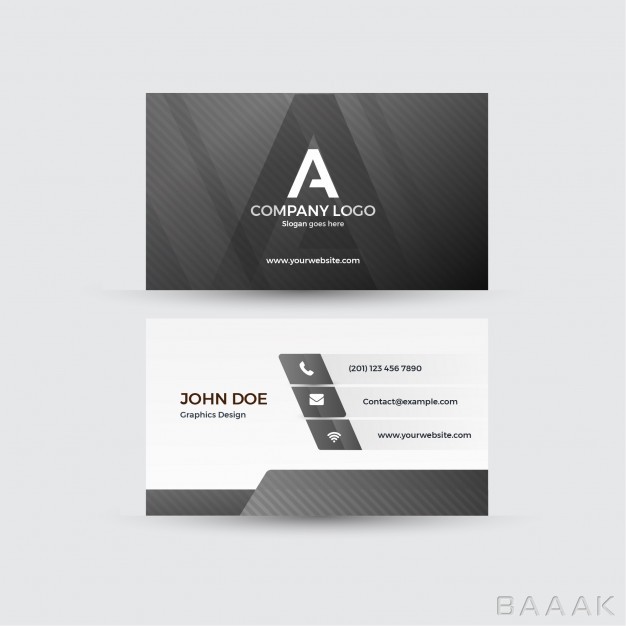 کارت-ویزیت-زیبا-Dark-business-card-template_3325800