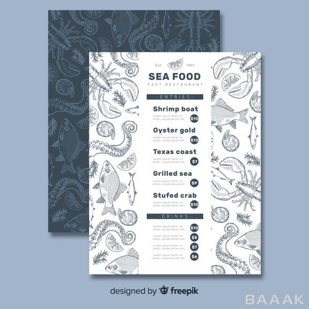 منو-مدرن-و-خلاقانه-Sea-food-restaurant-menu-template_284515113