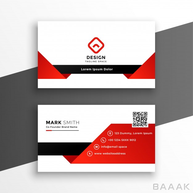 کارت-ویزیت-فوق-العاده-Red-white-modern-business-card-template_6865545
