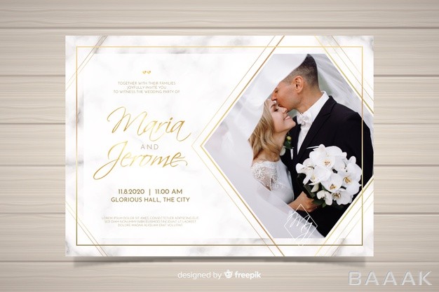 کارت-دعوت-مدرن-Wedding-invitation-card-with-photo_258364001