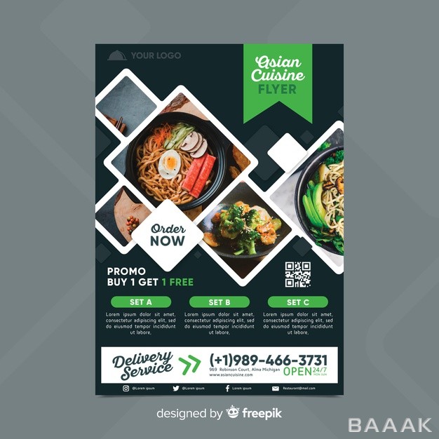 تراکت-خاص-و-خلاقانه-Restaurant-flyer-template-with-photo_282999927