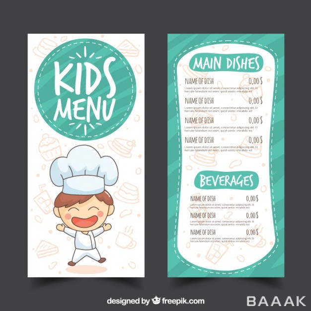 منو-مدرن-و-خلاقانه-Restaurant-kids-menu-hand-drawn-style_956991863