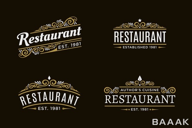 لوگو-زیبا-Restaurant-retro-logo-pack_6189081
