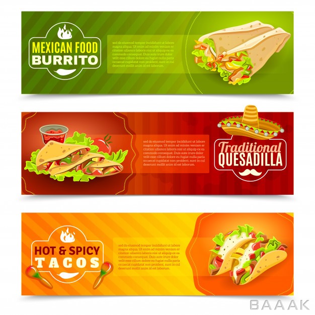 بنر-خاص-و-مدرن-Mexican-food-banner-set_872006834