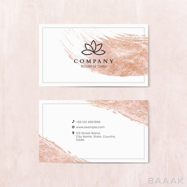 کارت-ویزیت-خلاقانه-Pink-brush-stroke-business-card-template_4499167