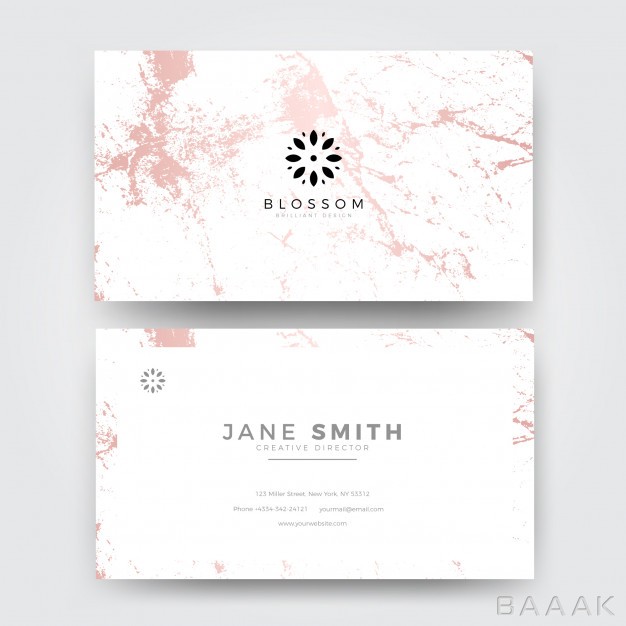 کارت-ویزیت-خلاقانه-Pink-marble-modern-feminine-business-card-template_2709700