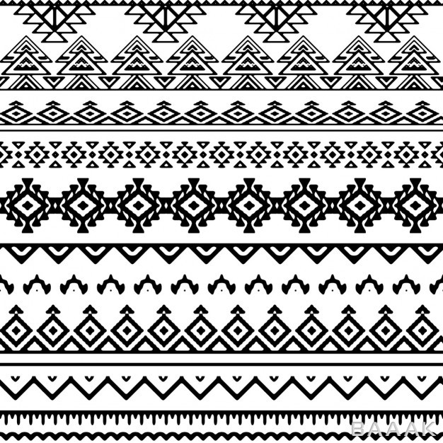 پترن-جذاب-Black-white-tribal-pattern_475401238