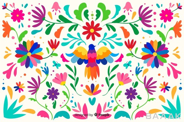 پس-زمینه-زیبا-و-خاص-Flat-embroidery-mexican-floral-background_641386545