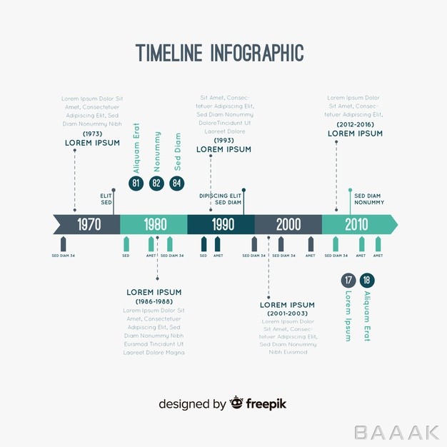 اینفوگرافیک-خاص-Flat-timeline-infographic_3698709