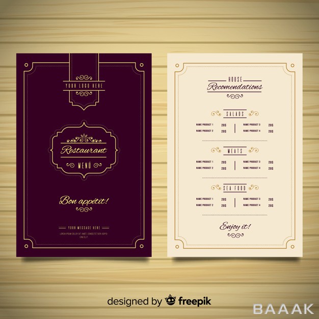 منو-فوق-العاده-Elegant-restaurant-menu-template-with-vintage-ornaments_686187223