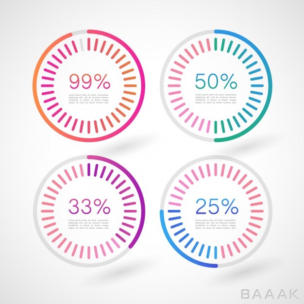 اینفوگرافیک-مدرن-و-خلاقانه-Infographic-circles-with-percentages_1070858