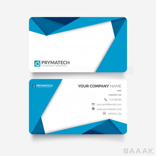 کارت-ویزیت-مدرن-Modern-business-card-with-papercut-shapes_4014877