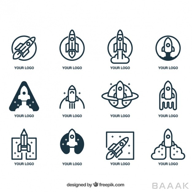 لوگو-جذاب-Spaceship-logo-collection_149085006