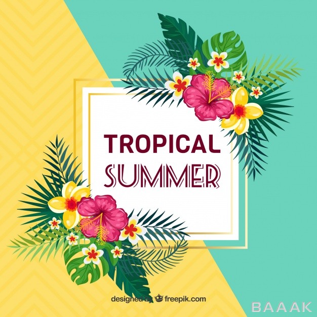 پس-زمینه-خاص-Summer-background-with-tropical-flowers_306613873