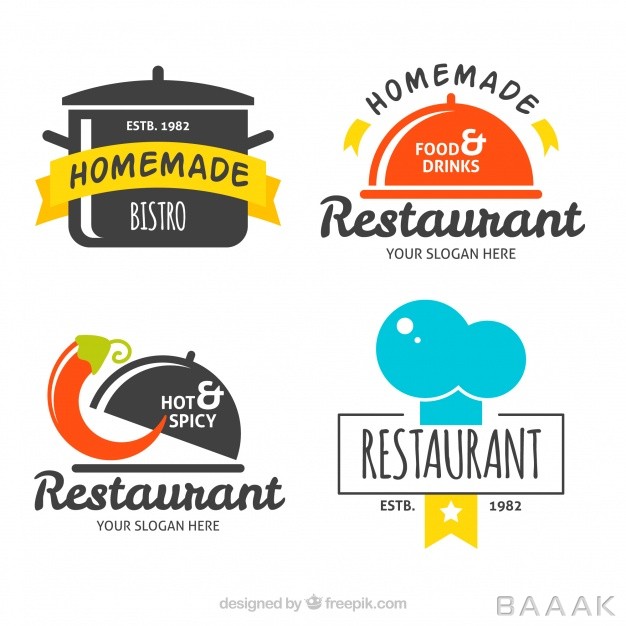 لوگو-فوق-العاده-Fun-set-flat-restaurant-logos_1231886