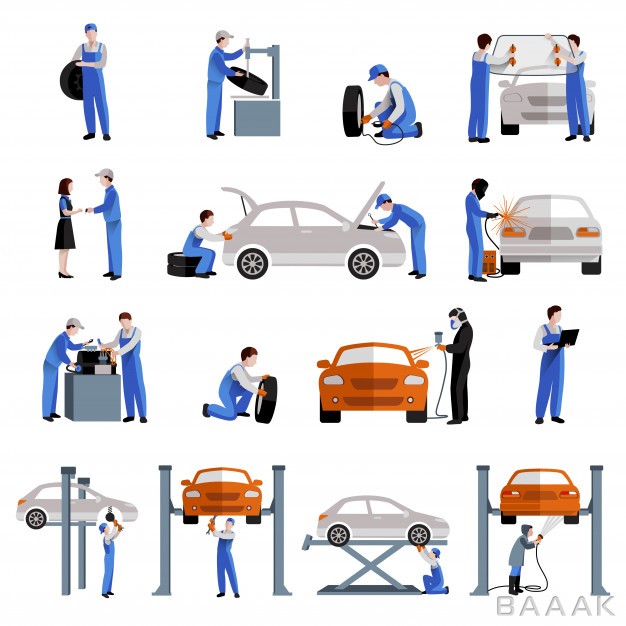 آیکون-جذاب-Auto-mechanic-car-service-repair-maintenance-work-icons_755280229