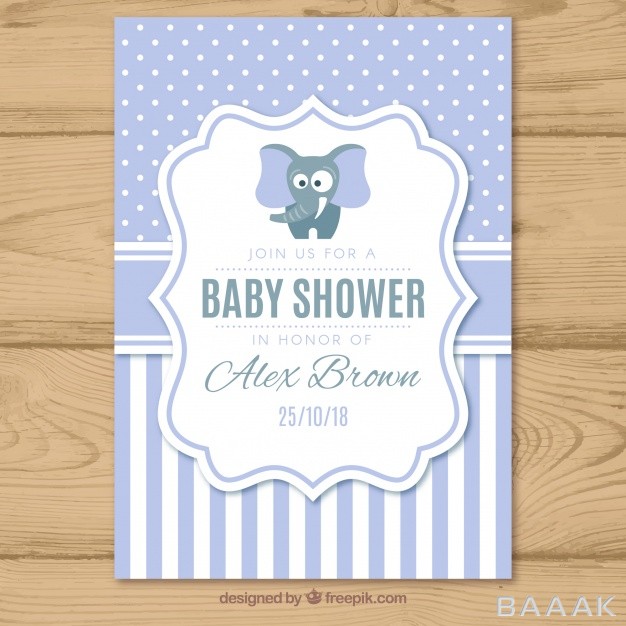 پترن-جذاب-و-مدرن-Baby-shower-invitation-with-pattern-flat-style_763537301