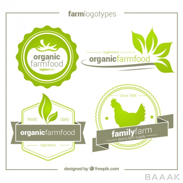 لوگو-جذاب-Pack-four-hand-drawn-organic-logos_848051