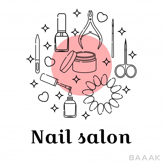 اینفوگرافیک-خلاقانه-Nail-salon-background-infographics_4281834
