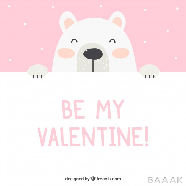 پس-زمینه-خلاقانه-Valentines-day-background-with-polar-bear_134171122
