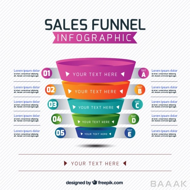 اینفوگرافیک-مدرن-و-جذاب-Sales-funnel-infographic-with-colorful-phases_818929344