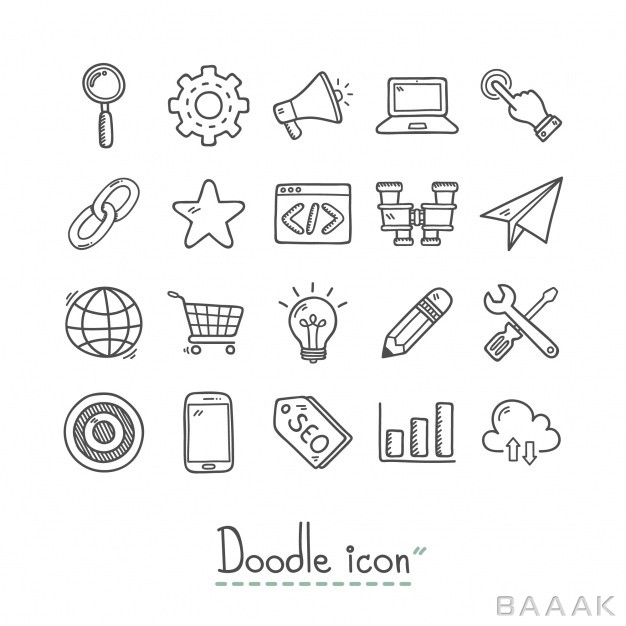 آیکون-خلاقانه-Hand-drawn-business-icons-collection_932836268