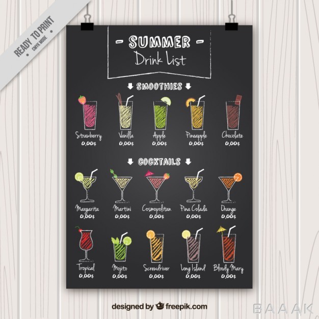 پوستر-خاص-Hand-drawn-cocktails-poster_550421651