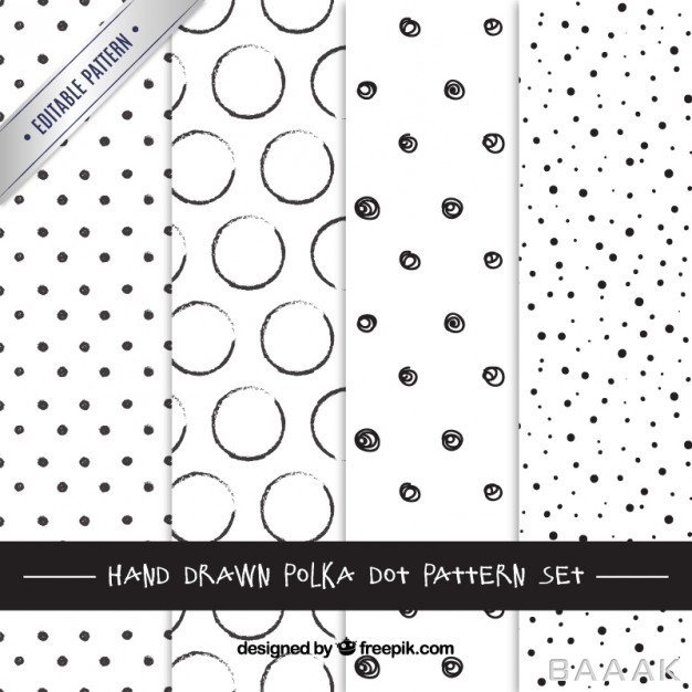 پترن-زیبا-و-خاص-Hand-drawn-polka-dots-patterns_697201076