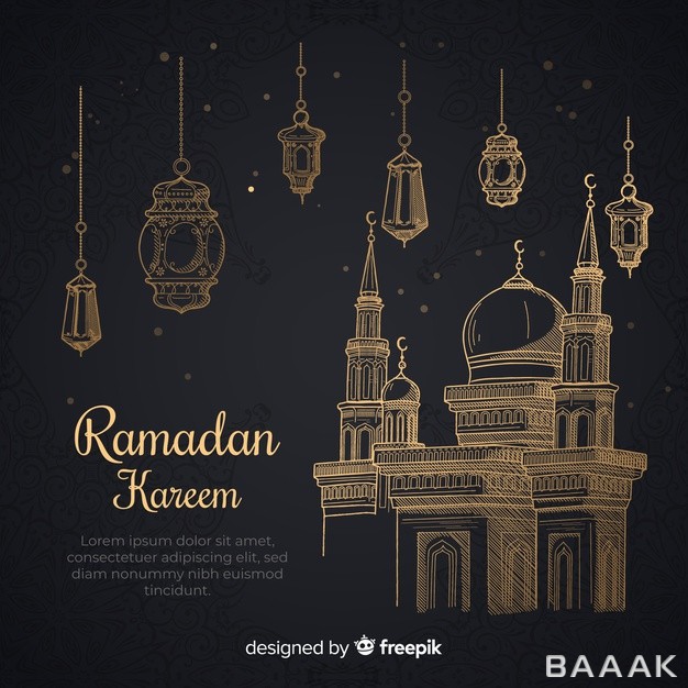 پس-زمینه-خاص-و-مدرن-Hand-drawn-ramadan-background_737349037