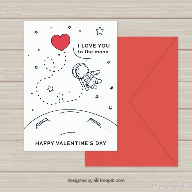 کارت-ویزیت-خاص-و-مدرن-Hand-drawn-valentine-s-day-card-template_911425478