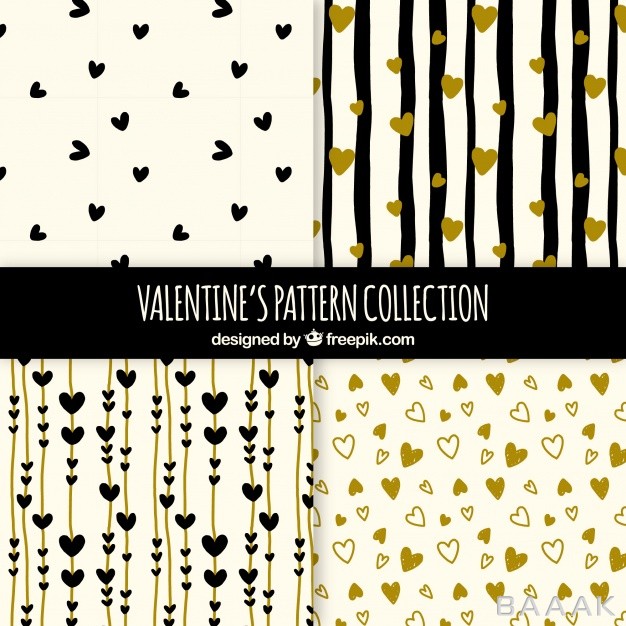 پترن-جذاب-و-مدرن-Hand-drawn-valentine-s-day-pattern-collection_986930853