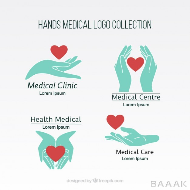 لوگو-زیبا-و-خاص-Hands-medical-logo-collection_837506