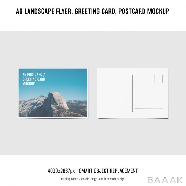 موکاپ-خاص-و-خلاقانه-Landscape-flyer-postcard-greeting-card-mockup_892944422