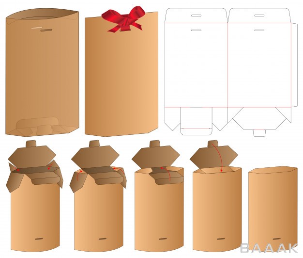 موکاپ-خاص-و-مدرن-Paper-bag-packaging-die-cut-template-design-3d-mock-up_466915947