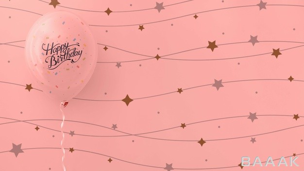 پس-زمینه-خاص-و-خلاقانه-Happy-birthday-pink-balloons-with-string-stars_564750639