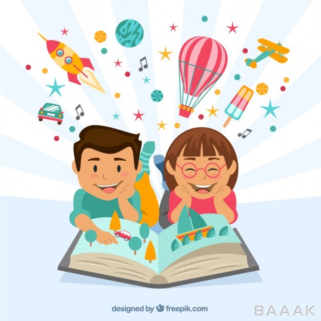 کودکان-شاد-در-حال-خواندن-کتاب-تخیلی_212408731