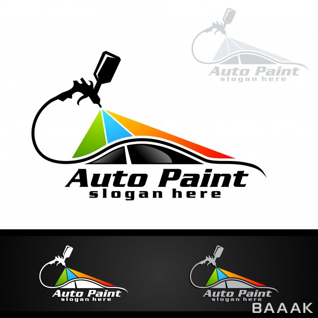 لوگو-زیبا-و-جذاب-Car-painting-logo-with-spray-gun-sport-car-concept_2420802