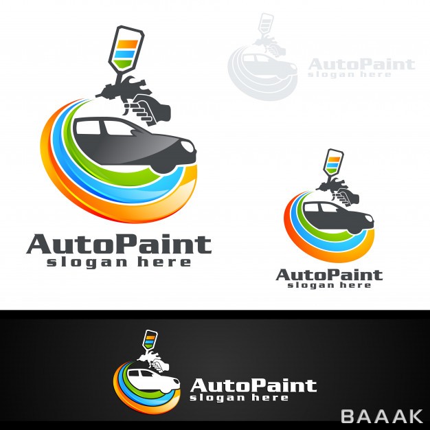 لوگو-خاص-Car-painting-logo-with-spray-gun-sport-car-concept_2420804