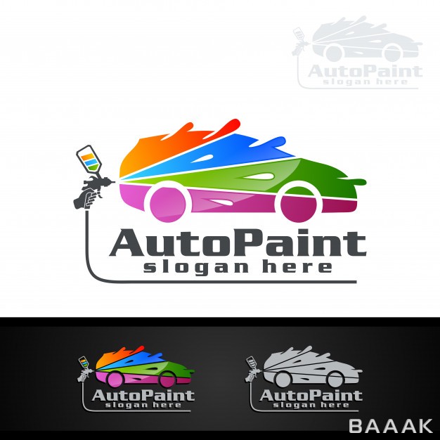 لوگو-زیبا-و-جذاب-Car-painting-logo-with-spray-gun-sport-car-concept_2420805